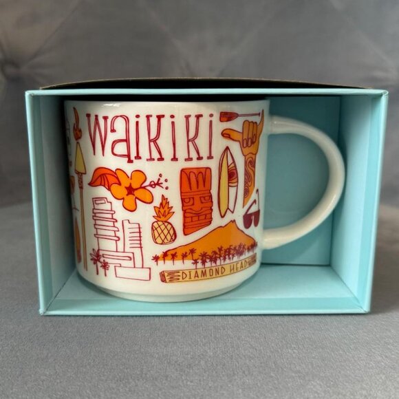 Starbucks Waikiki Been There Series Ceramic Coffee Mug, 14 FL Oz NIB